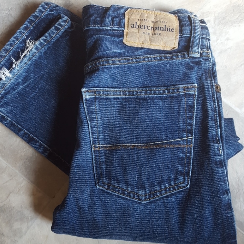 Abercrombie button fly jeans remsen boys size 14